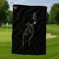Smoking Hand Golf Towel thumb 1