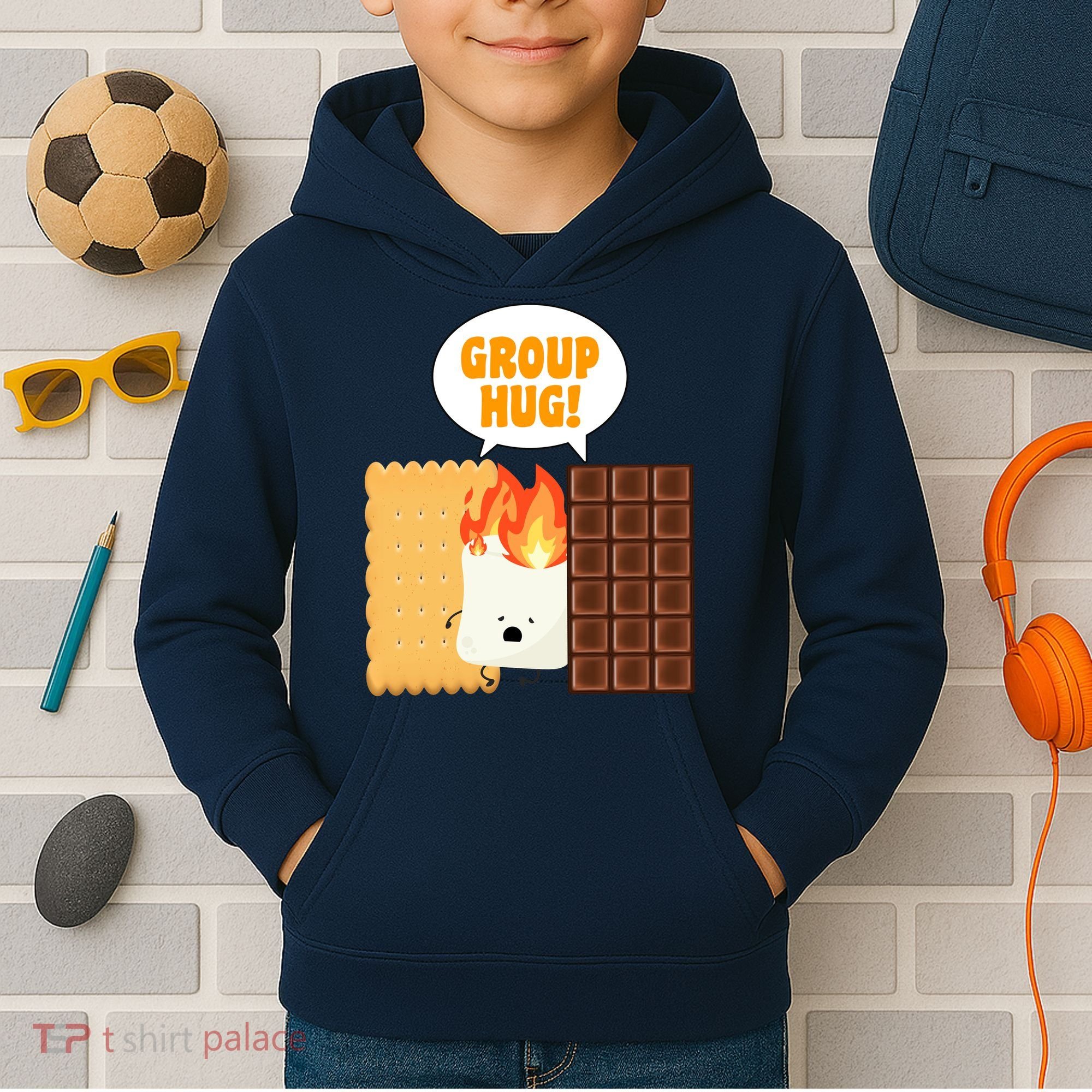 S'mores Group Hug Kids Hoodie