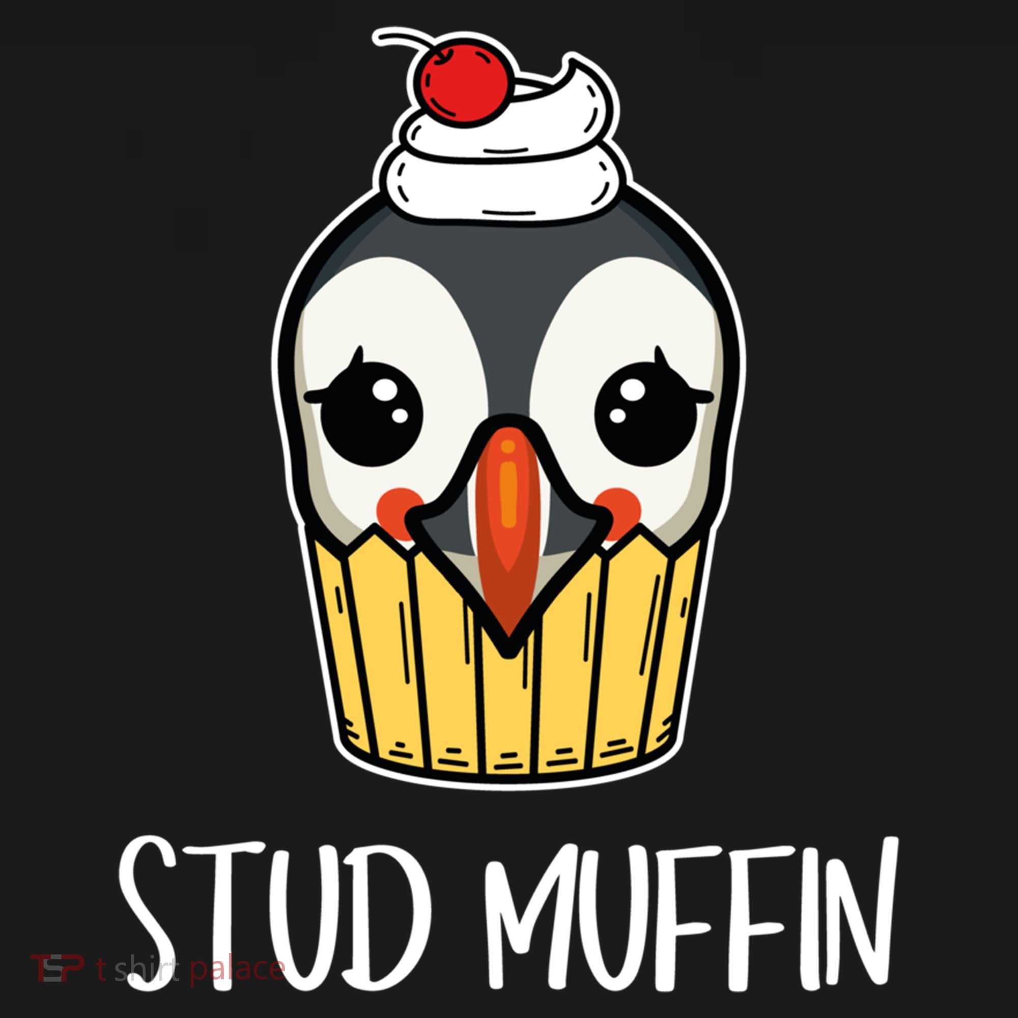 Stud Muffin Puffin Pun Best Pastries Birds Cute Gift Pajama Set