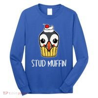 Stud Muffin Puffin Pun Best Pastries Birds Cute Gift Long Sleeve Shirt thumb 0