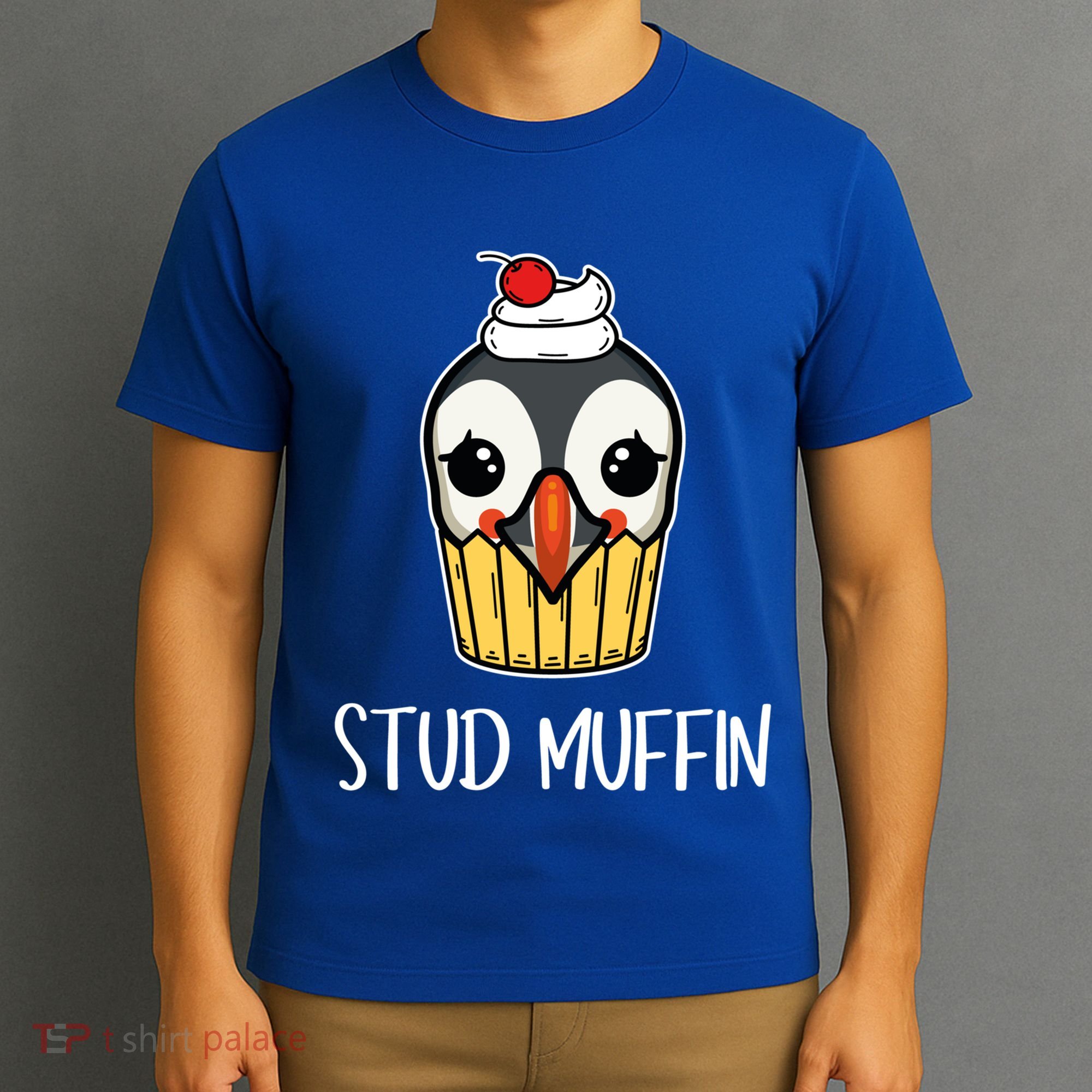 Stud Muffin Puffin Pun Best Pastries Birds Cute Gift T-Shirt