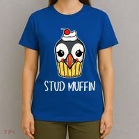 Stud Muffin Puffin Pun Best Pastries Birds Cute Gift T-Shirt thumb 4