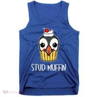 Stud Muffin Puffin Pun Best Pastries Birds Cute Gift Tank Top thumb 0