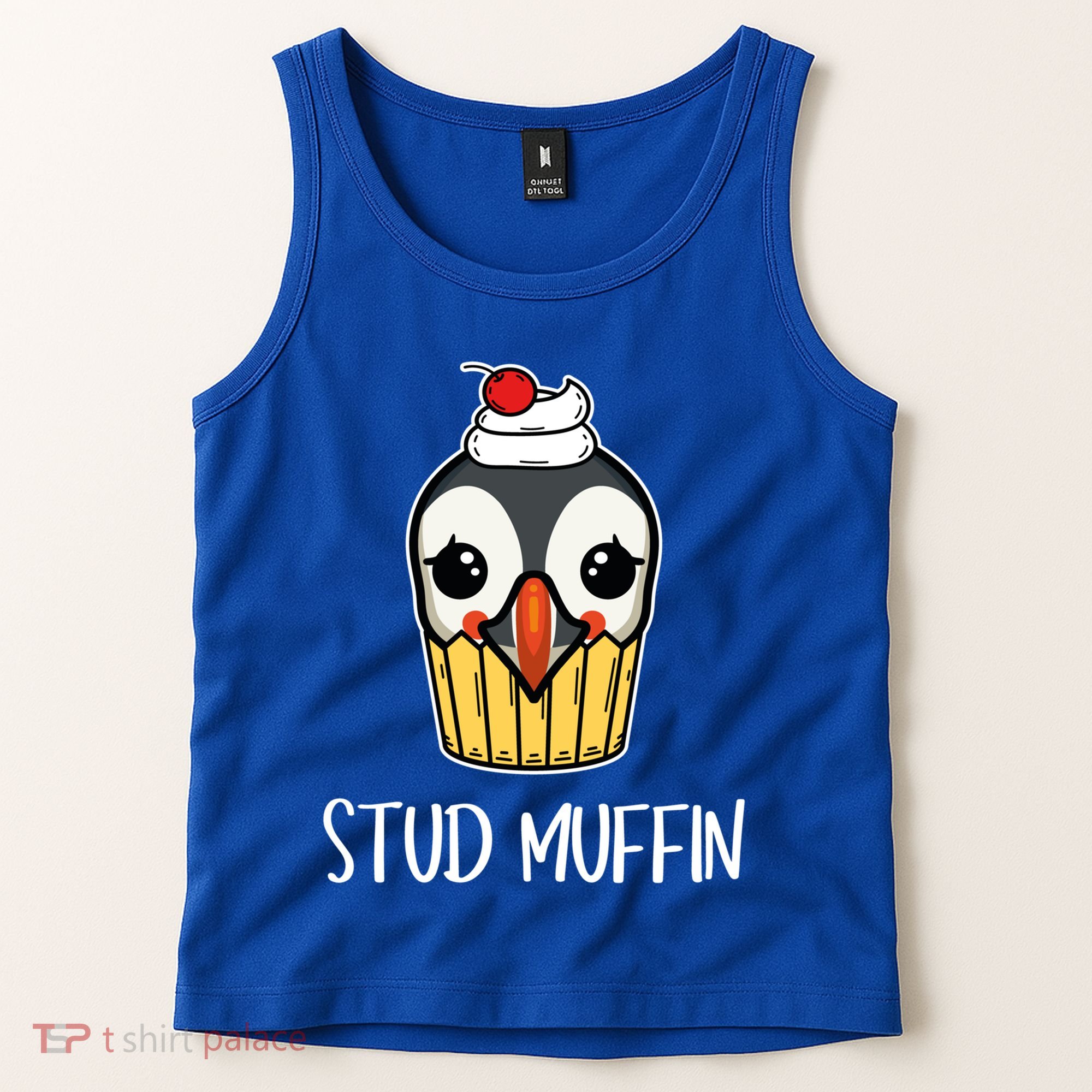 Stud Muffin Puffin Pun Best Pastries Birds Cute Gift Tank Top