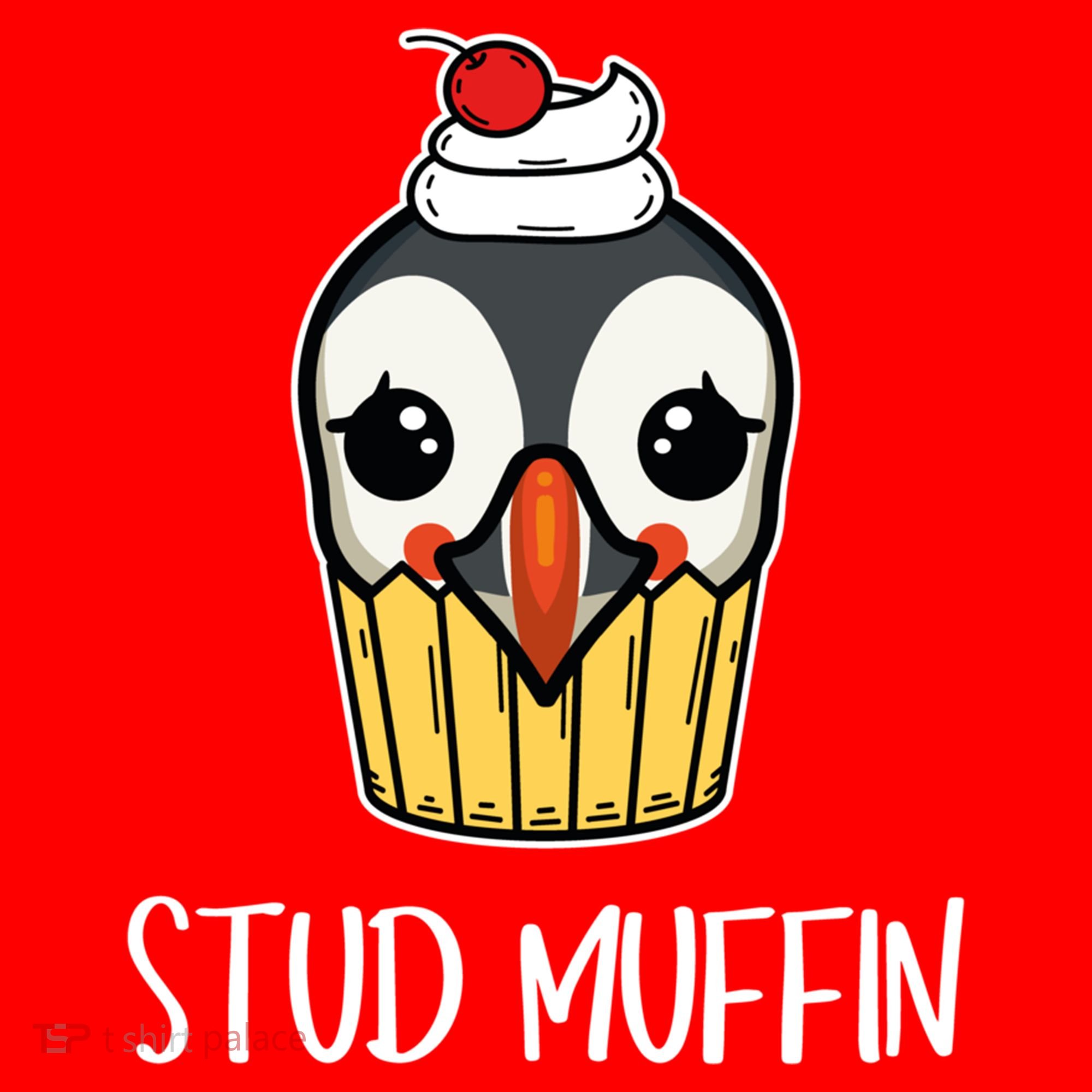 Stud Muffin Puffin Pun Best Pastries Birds Cute Gift Santa Hat