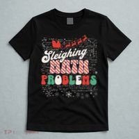Sleighing Math Problems  Funny Christmas Math Teacher Santa  T-Shirt thumb 5