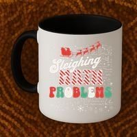 Sleighing Math Problems  Funny Christmas Math Teacher Santa  Coffee Mug thumb 2
