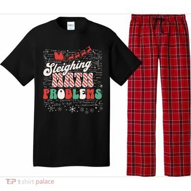 Sleighing Math Problems  Funny Christmas Math Teacher Santa  Pajama Set