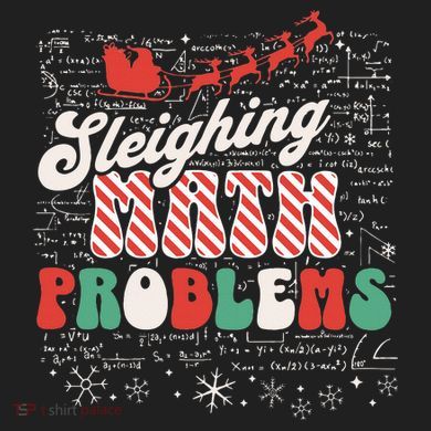 Sleighing Math Problems  Funny Christmas Math Teacher Santa  District V.I.T. Heavyweight Hoodie