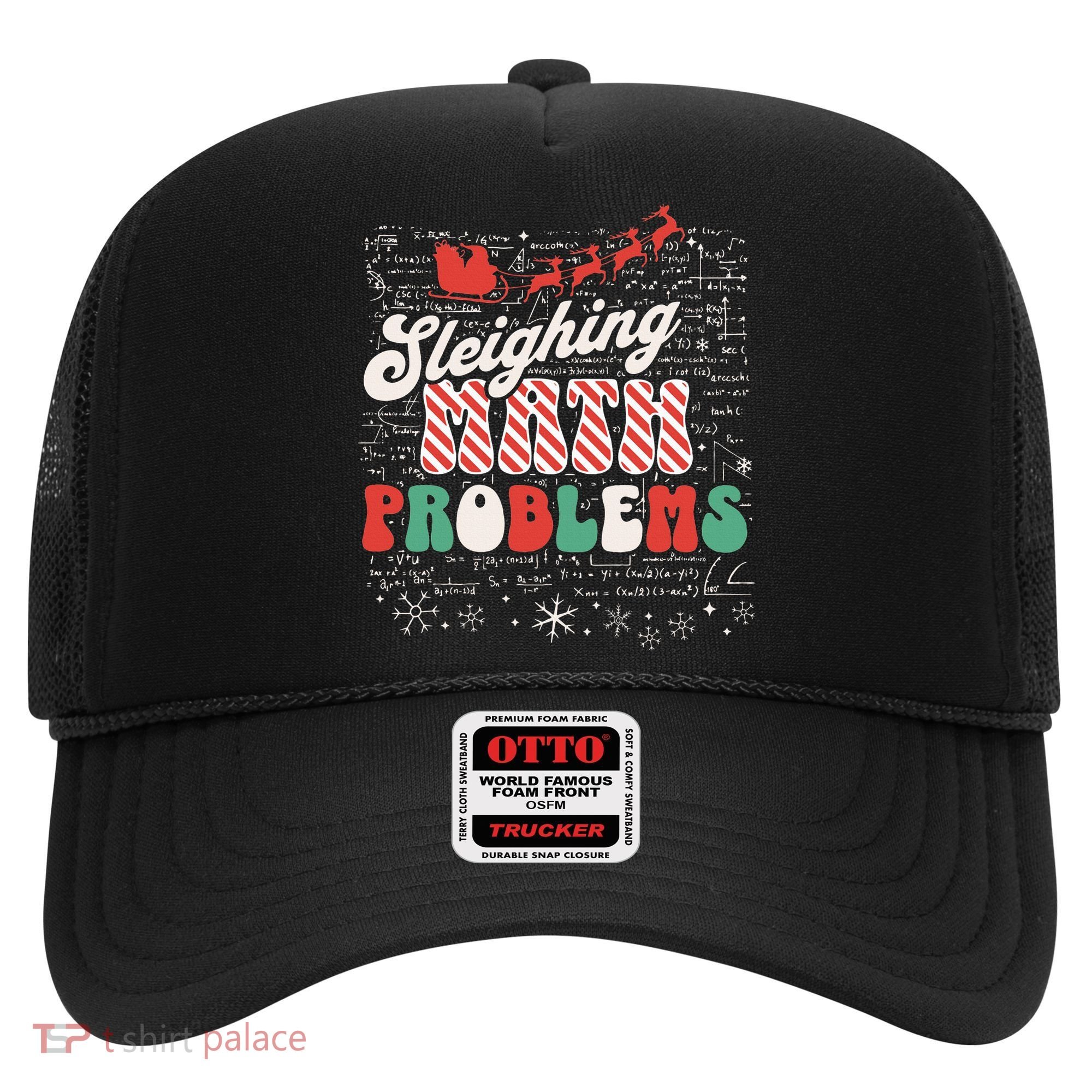 Sleighing Math Problems  Funny Christmas Math Teacher Santa  Hat