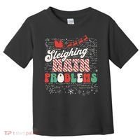 Sleighing Math Problems  Funny Christmas Math Teacher Santa  Toddler T-Shirt thumb 0