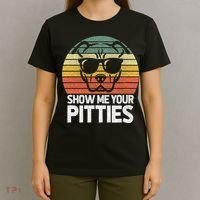 Show Me Pitties Retro Pitbull Pitty Dog Lover Owner Vintage T-Shirt thumb 4