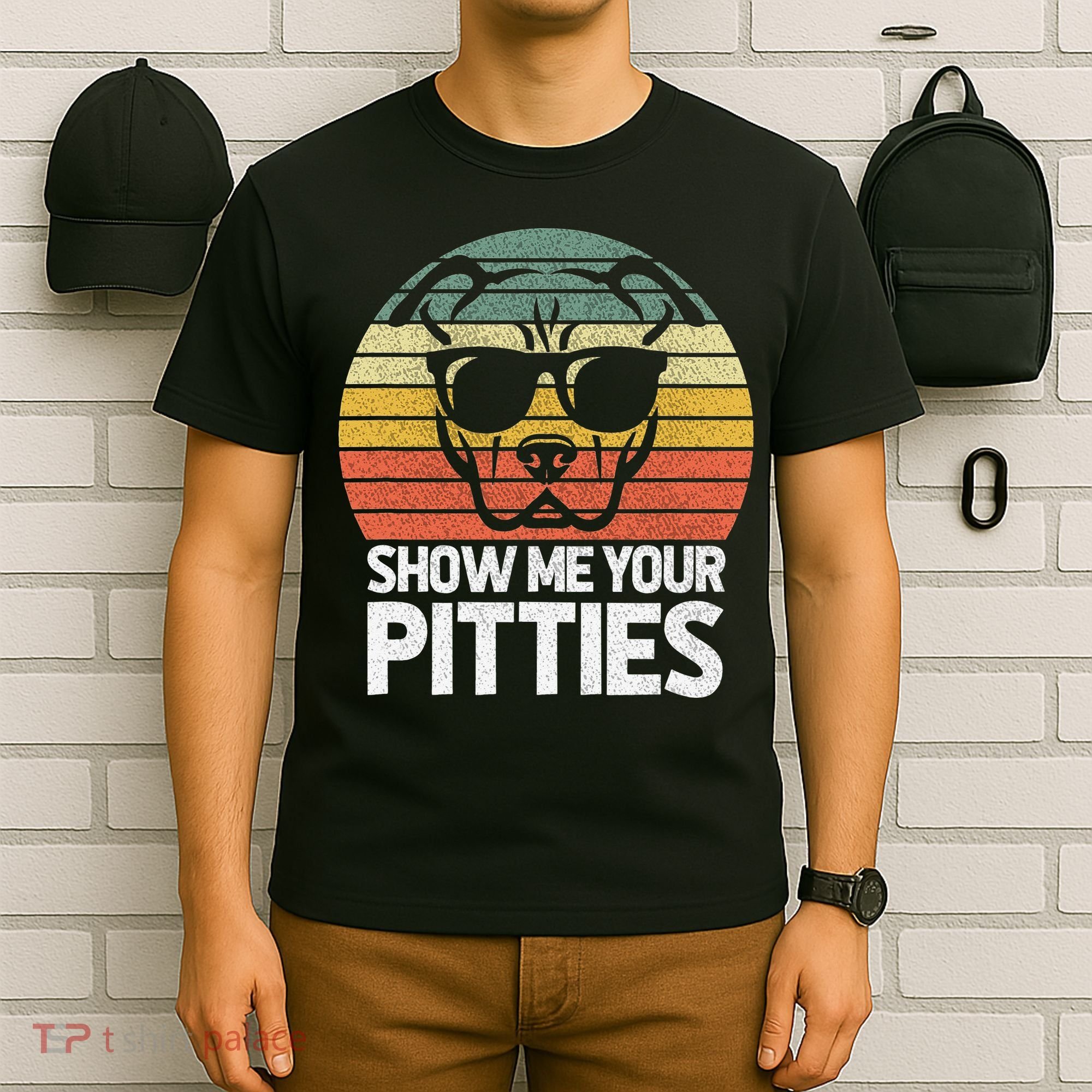 Show Me Pitties Retro Pitbull Pitty Dog Lover Owner Vintage T-Shirt