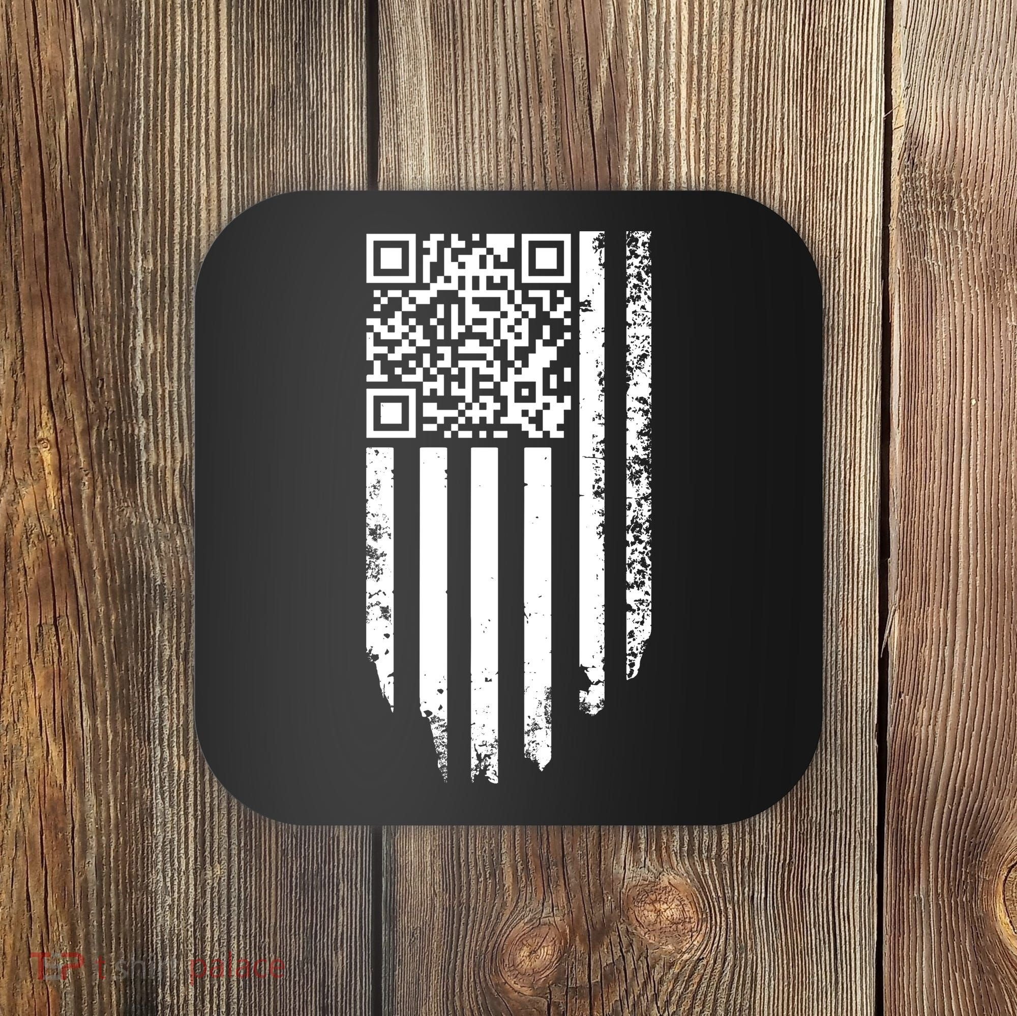 Scan Me President Trump Dancing Code American Flag Coaster