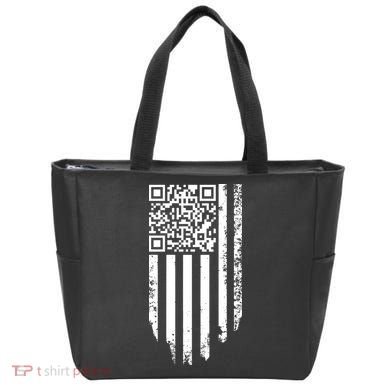 Scan Me President Trump Dancing Code American Flag Tote Bag