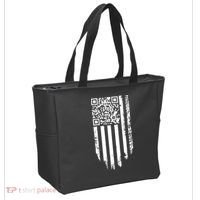 Scan Me President Trump Dancing Code American Flag Tote Bag thumb 2