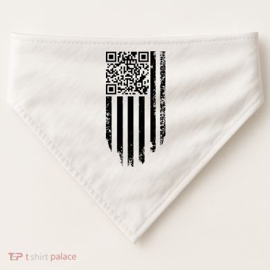 Scan Me President Trump Dancing Code American Flag USA-Made Doggie Bandana