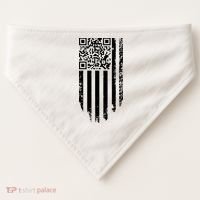 Scan Me President Trump Dancing Code American Flag USA-Made Doggie Bandana thumb 0