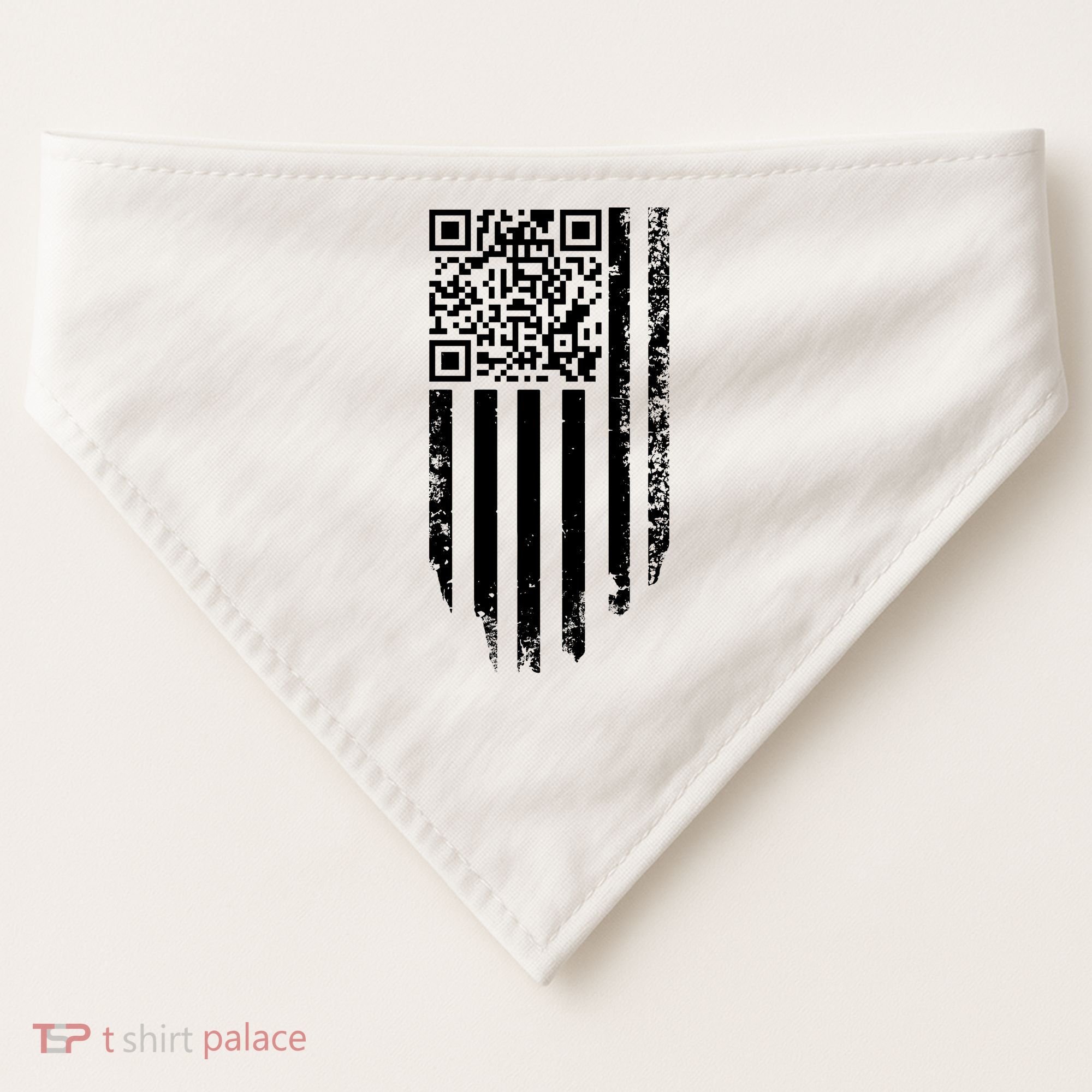 Scan Me President Trump Dancing Code American Flag USA-Made Doggie Bandana