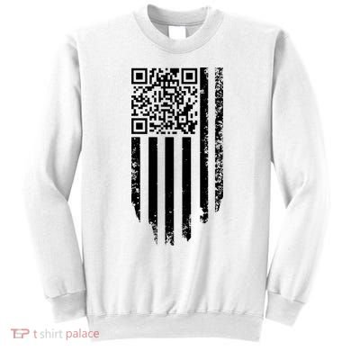 Scan Me President Trump Dancing Code American Flag Sweatshirt