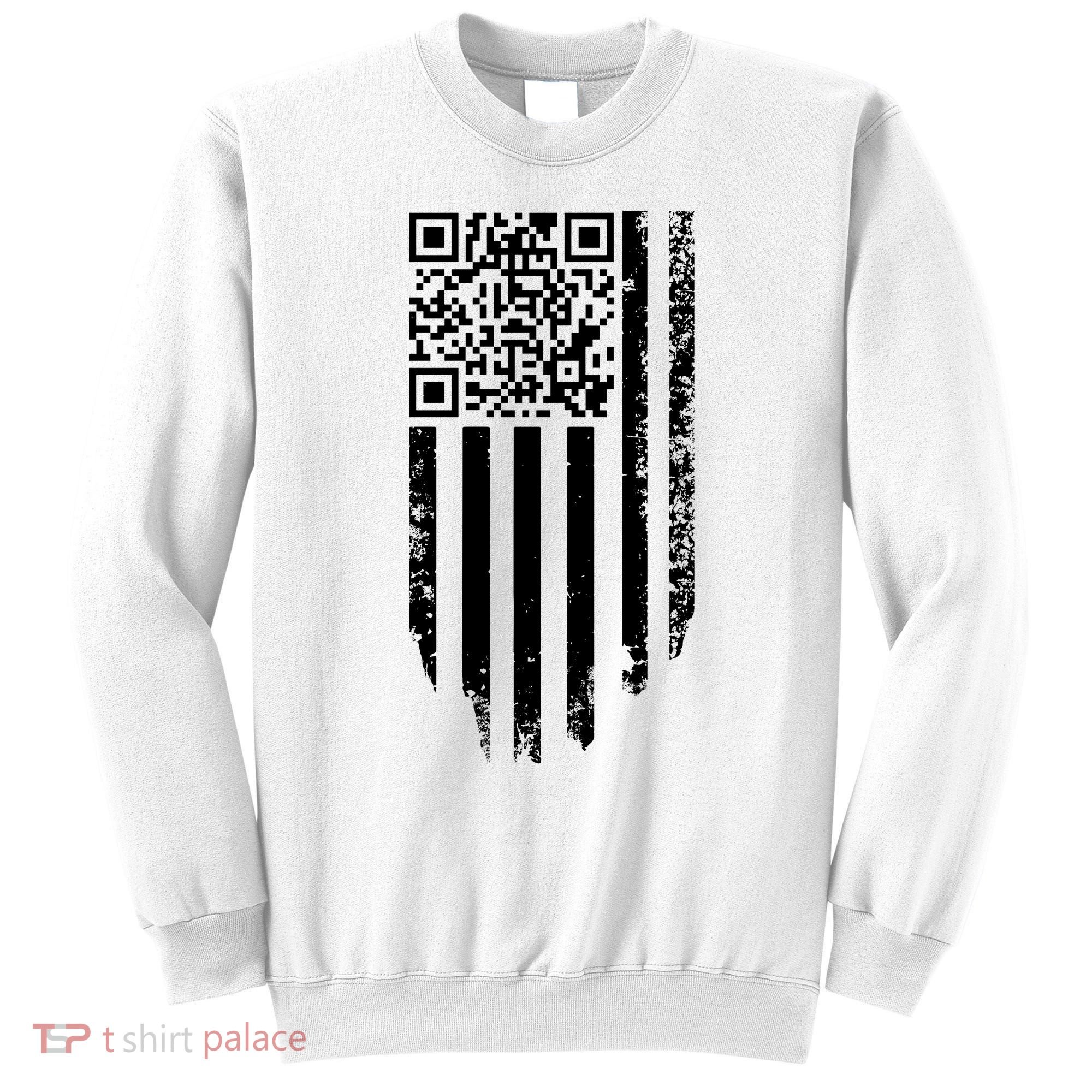 Scan Me President Trump Dancing Code American Flag Sweatshirt