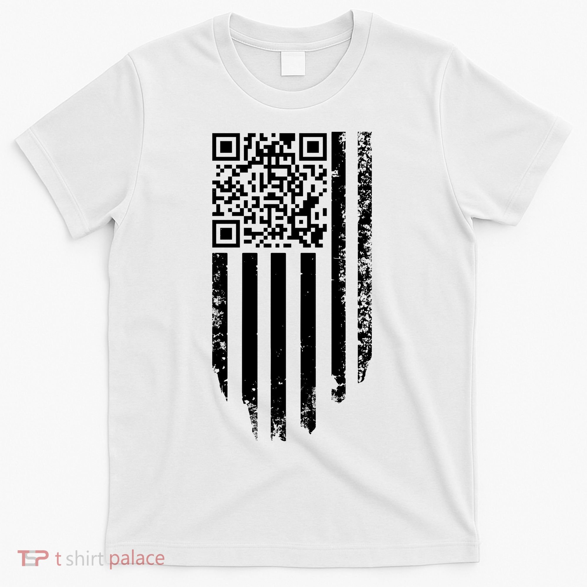 Scan Me President Trump Dancing Code American Flag T-Shirt