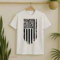 Scan Me President Trump Dancing Code American Flag T-Shirt thumb 2
