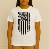 Scan Me President Trump Dancing Code American Flag T-Shirt thumb 4