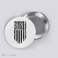 Scan Me President Trump Dancing Code American Flag Button thumb 0