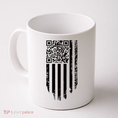 Scan Me President Trump Dancing Code American Flag Coffee Mug