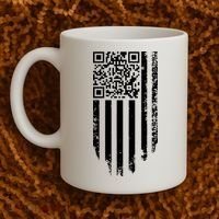 Scan Me President Trump Dancing Code American Flag Coffee Mug thumb 2