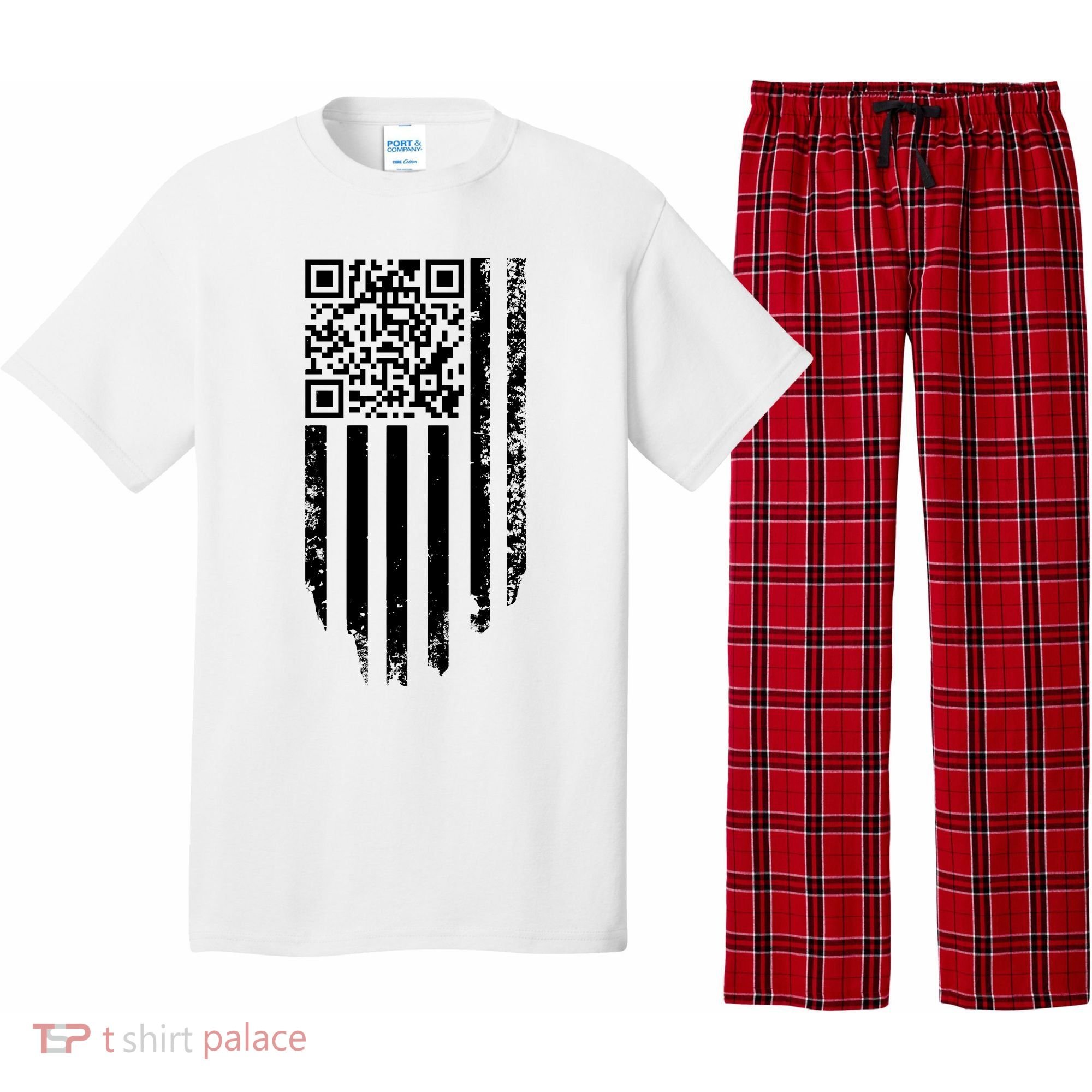Scan Me President Trump Dancing Code American Flag Pajama Set