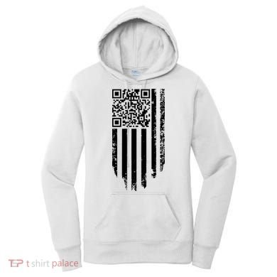 Scan Me President Trump Dancing Code American Flag Women's Hoodie