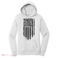 Scan Me President Trump Dancing Code American Flag Women's Hoodie thumb 0