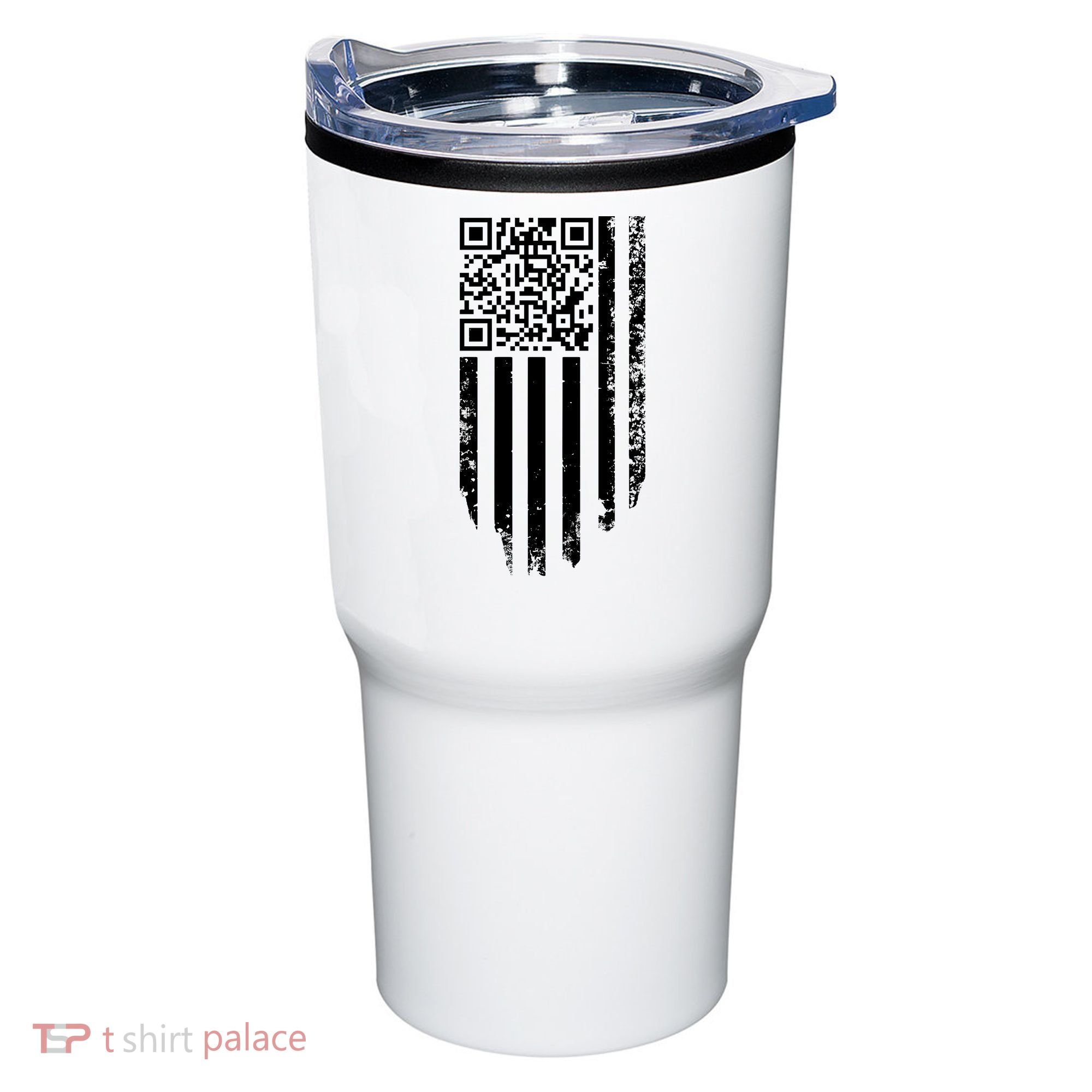 Scan Me President Trump Dancing Code American Flag Tumbler