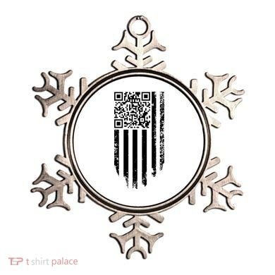 Scan Me President Trump Dancing Code American Flag Ornament