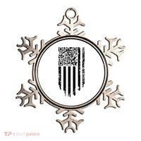 Scan Me President Trump Dancing Code American Flag Ornament thumb 0