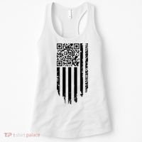 Scan Me President Trump Dancing Code American Flag Women's Tank Top thumb 0