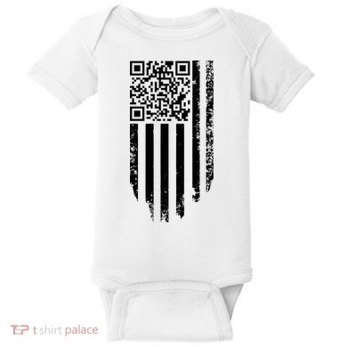 Scan Me President Trump Dancing Code American Flag Baby Bodysuit