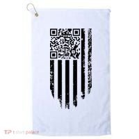 Scan Me President Trump Dancing Code American Flag Golf Towel thumb 0