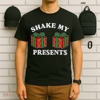 Shake My Presents Jingle My Balls Couples Christmas T-Shirt thumb 6