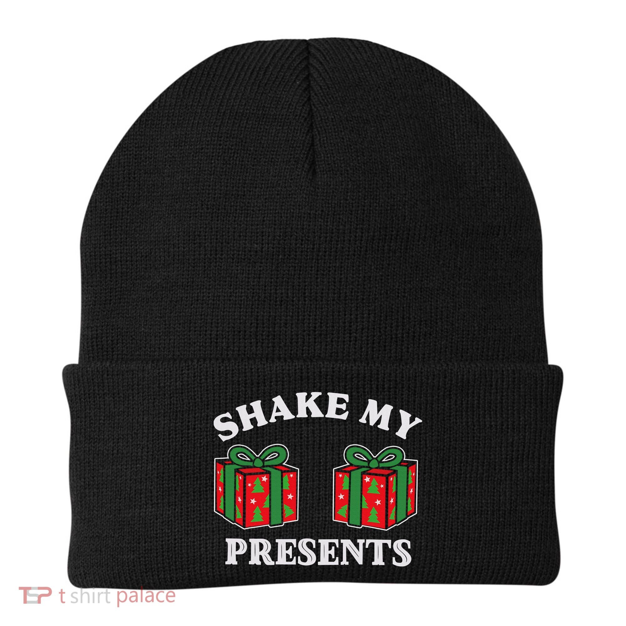 Shake My Presents Jingle My Balls Couples Christmas Beanie