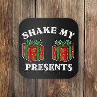 Shake My Presents Jingle My Balls Couples Christmas Coaster thumb 0
