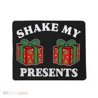 Shake My Presents Jingle My Balls Couples Christmas Mousepad thumb 0