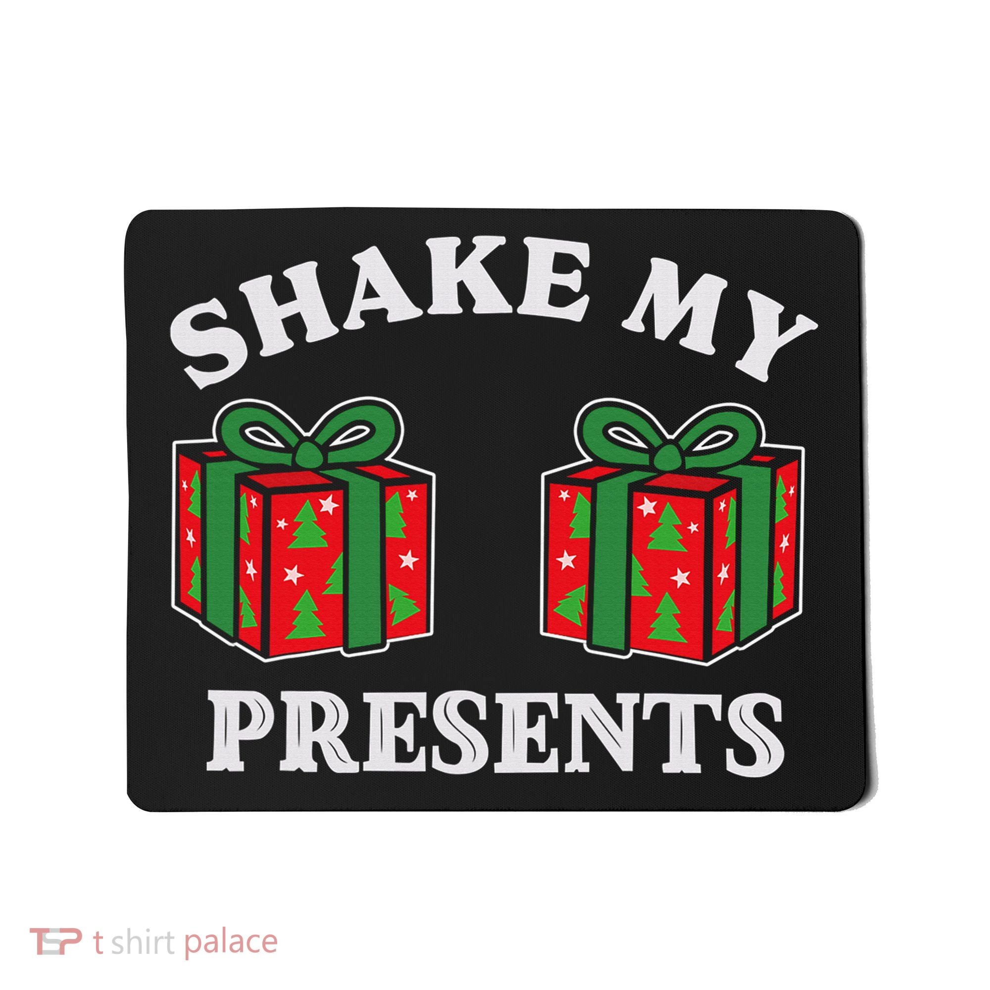 Shake My Presents Jingle My Balls Couples Christmas Mousepad