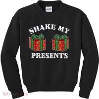 Shake My Presents Jingle My Balls Couples Christmas Kids Sweatshirt thumb 0