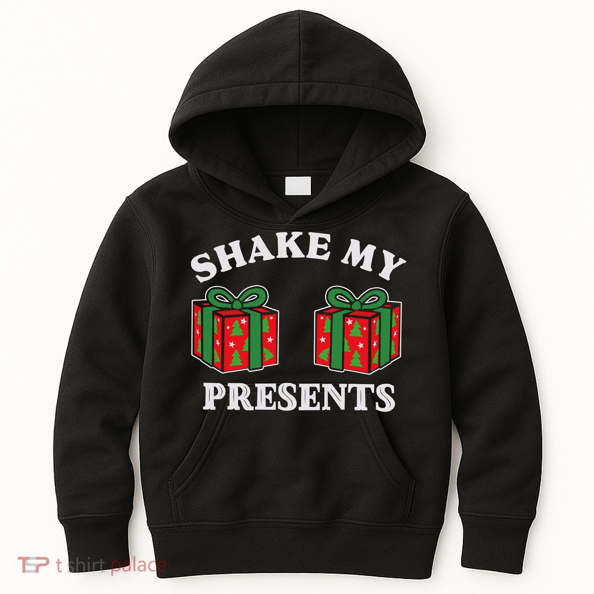 Shake My Presents Jingle My Balls Couples Christmas Kids Hoodie