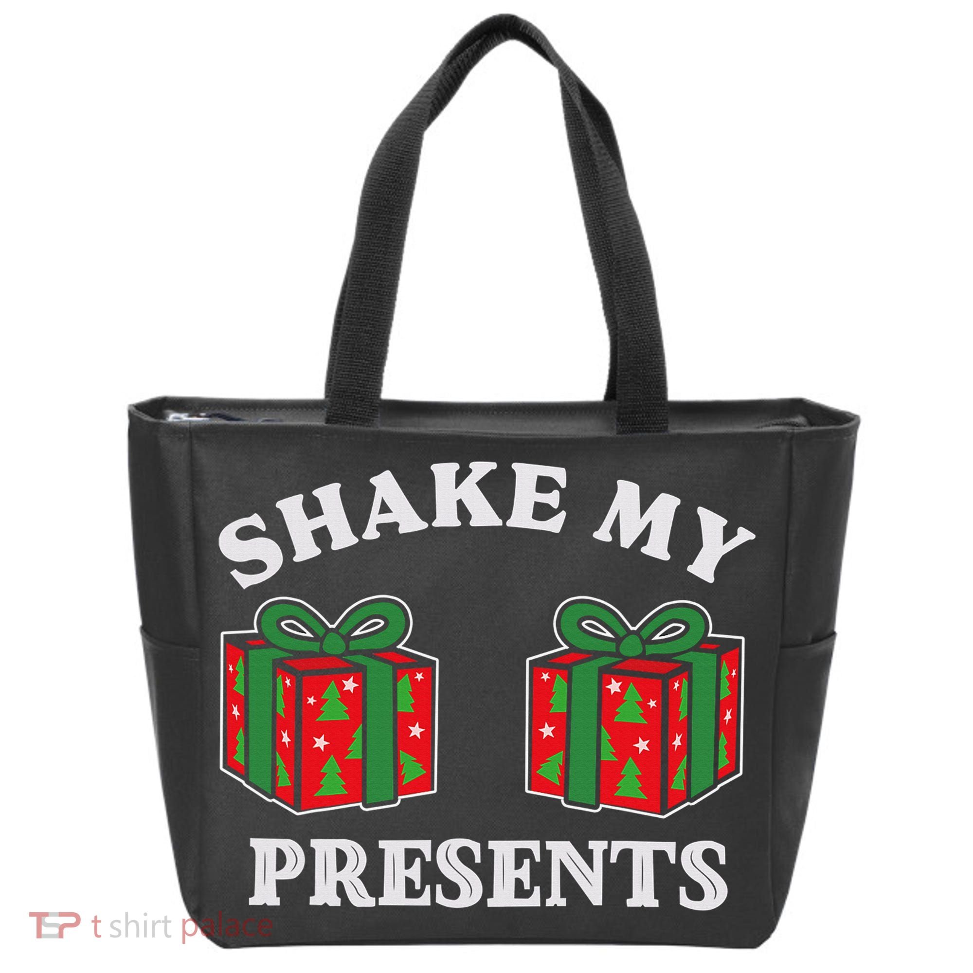 Shake My Presents Jingle My Balls Couples Christmas Tote Bag