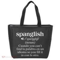 Spanglish Mexican Puerto Rican Venezuelan Spanish Teacher Tote Bag thumb 0