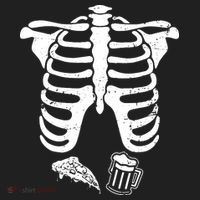 Skeleton Maternity Pizza & Beer Black Women's Sweatshirt thumb 2